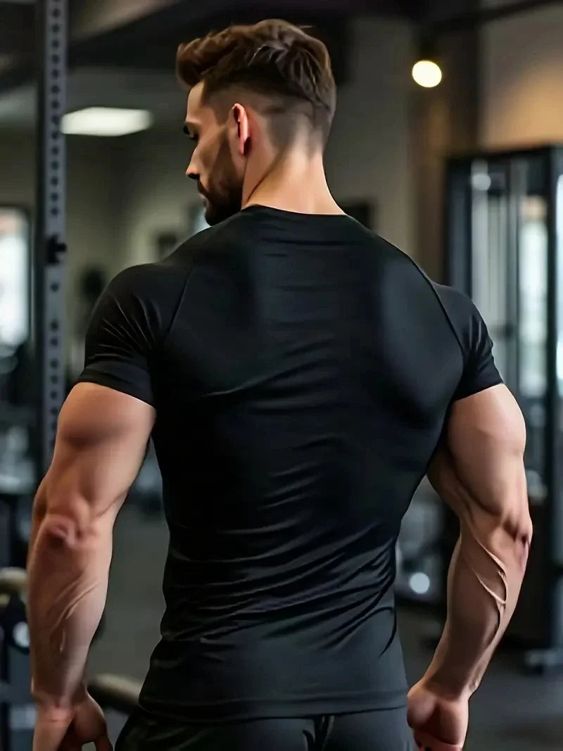 T-Shirt Sportiva Uomo a Compressione – Quick Dry