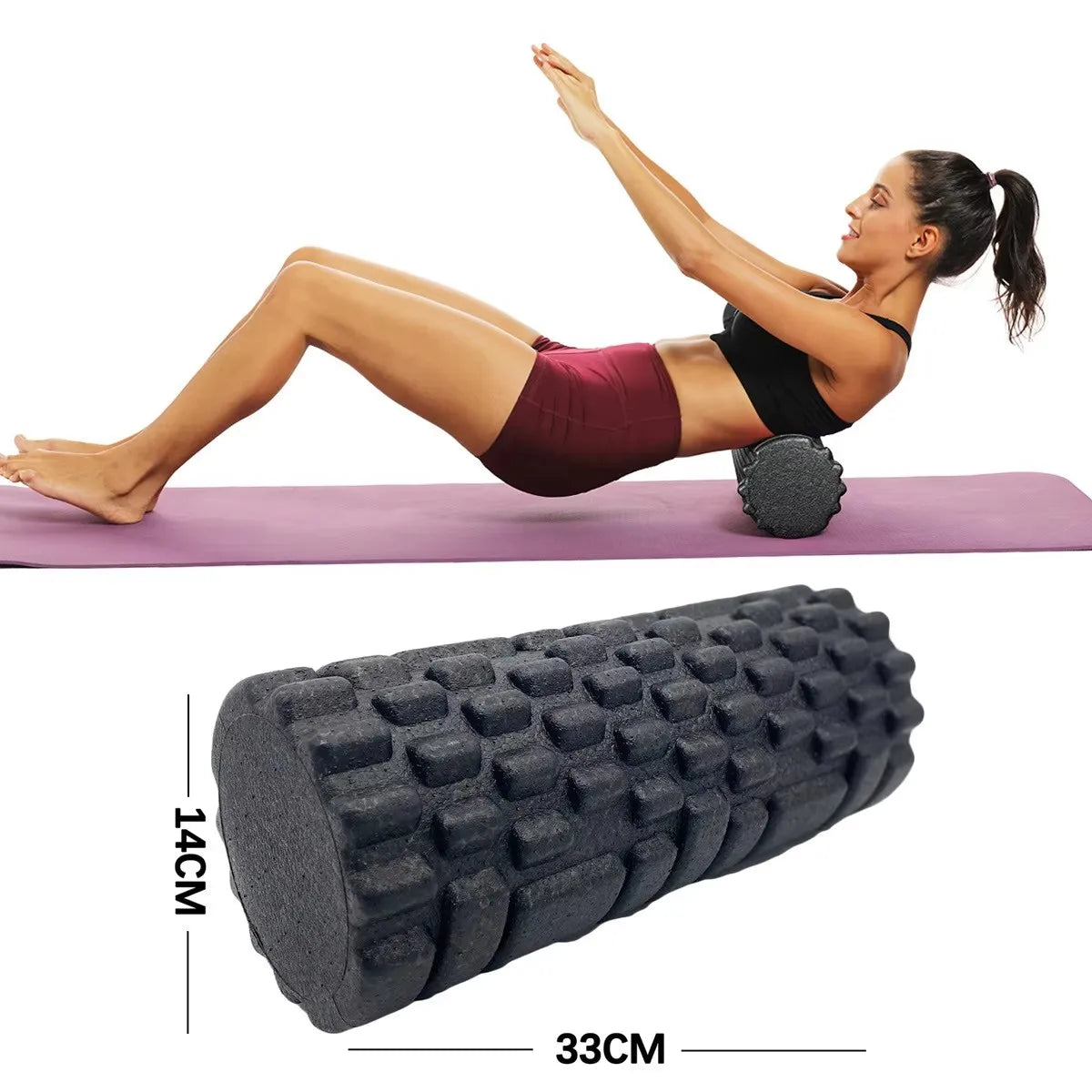 Foam Roller Fitness 30/33 cm – Massaggio Muscolare e Yoga