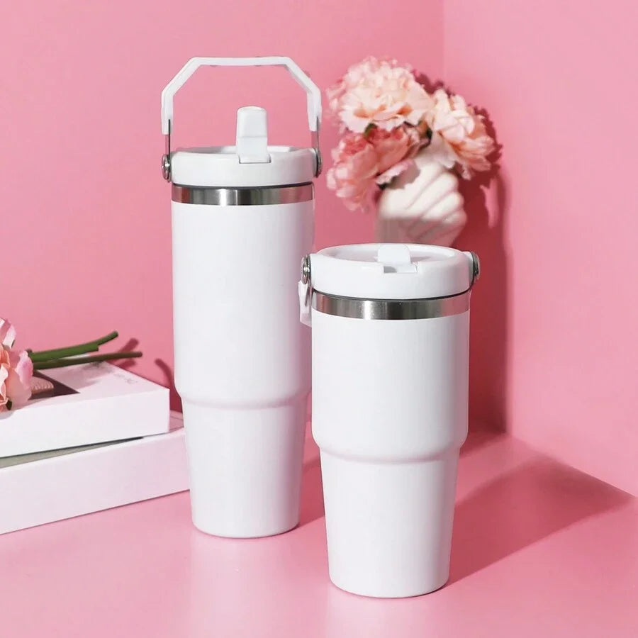 Borraccia Termica in Acciaio con Manico e Coperchio – 600/900 ml